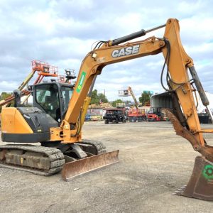 2016 Case CX80C Mini Excavator Rubber Tracks Cab Backhoe AC